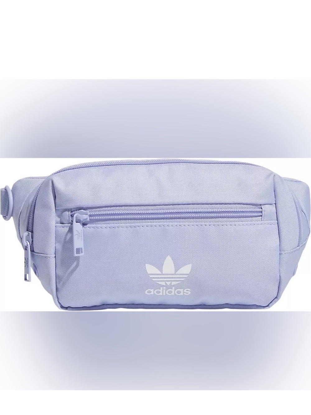 adidas Lilac Trefoil Belt Bag with White Logo